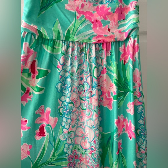 NWT Lilly Pulitzer Cristal Maxi Dress in  "Aqua Al Fresco" - Picture 8 of 8